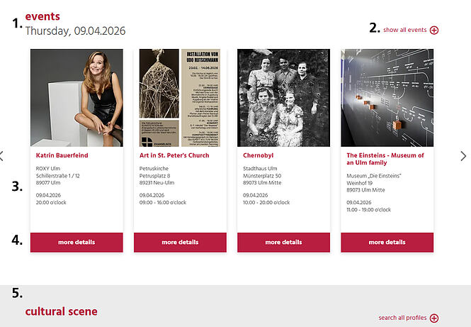 The picture shows the start page of the cultural portal.