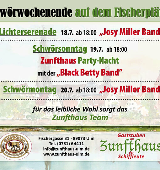 Zunfthaus der Schiffleute Party Nacht auf dem Fischerplätzle