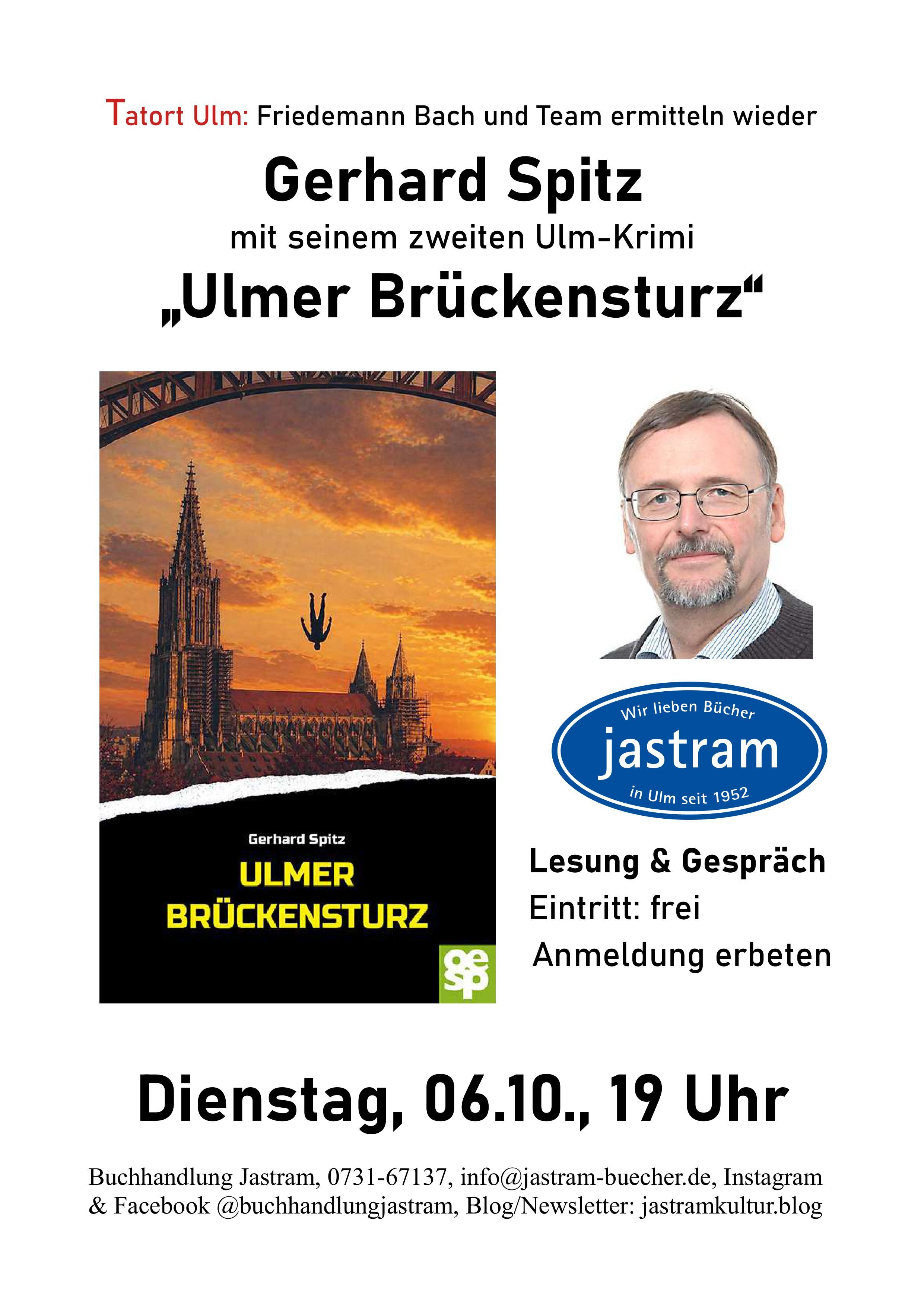 Gerhard Spitz mit seinem neuen Ulm-Krimi: 